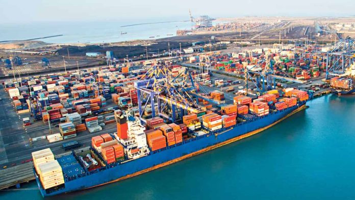 Cargo ships at Indian ports facilitating global trade.