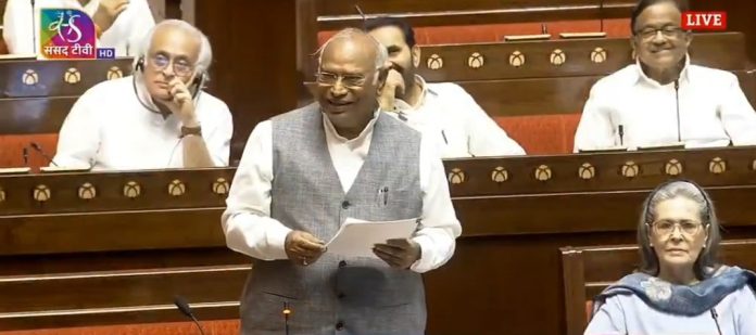 Jagdeep Dhankhar Kharge Parliament clash