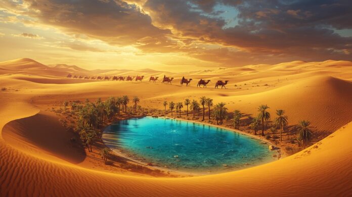 Oasis in desert Oasis in the desert